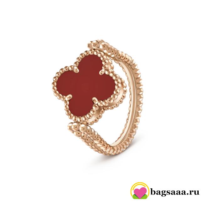 Bagsaaa Van Cleef Arpels Vintage Alhambra Reversible Ring Bagsaaa Ru