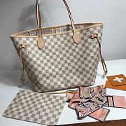 LV original shopping bag N41361 white grid with apricot - 1