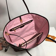 LV original shopping bag N41603 coffee with pink - 4