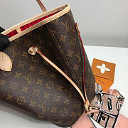 LV Neverfull MM Monogram with red M41177  - 2
