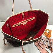 LV Neverfull MM Monogram with red M41177  - 5