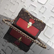 Louis Vuitton original Monogram canvas lady chain bag red VICTOIRE handbag M41731 - 1