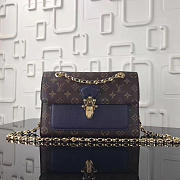 Louis Vuitton Monogram canvas chain blue bag VICTOIRE handbag M41731 - 4