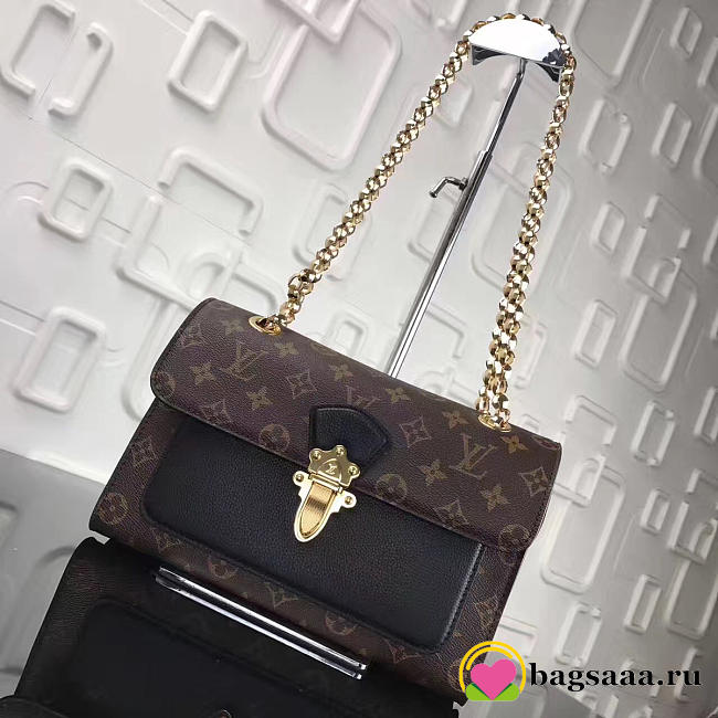 Louis Vuitton Monogram canvas chain black bag VICTOIRE handbag M41731 - 1
