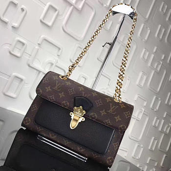 Louis Vuitton Monogram canvas chain black bag VICTOIRE handbag M41731