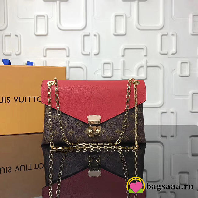 Lious Vuitton Pallas chain shoulder Red bag M41200 - 1