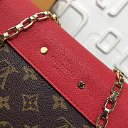 Lious Vuitton Pallas chain shoulder Red bag M41200 - 3