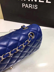 Chanel Flap Blue Bag With Silver or gold Hardware 25cm CF1112 - 6