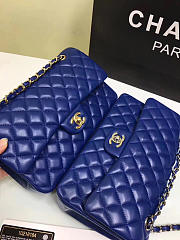 Chanel Flap Blue Bag With Silver or gold Hardware 25cm CF1112 - 3