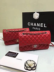 Chanel Flap Red Bag With Silver or gold Hardware 25cm CF1112 - 3
