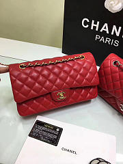 Chanel Flap Red Bag With Silver or gold Hardware 25cm CF1112 - 5
