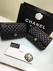 Chanel Flap Black Bag With Silver or gold Hardware 25cm CF1112 - 1