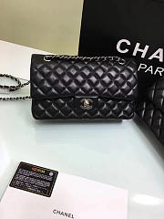 Chanel Flap Black Bag With Silver or gold Hardware 25cm CF1112 - 3