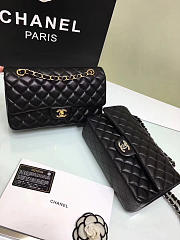 Chanel Flap Black Bag With Silver or gold Hardware 25cm CF1112 - 5