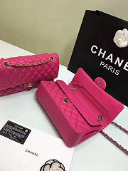 Chanel Flap Rose Red Bag With Silver or gold Hardware 25cm CF1112 - 6
