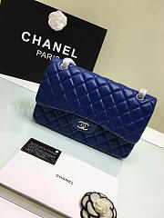 Chanel Jumbo Flap Blue Bag With Silver or gold Hardware 30cm - 6