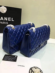 Chanel Jumbo Flap Blue Bag With Silver or gold Hardware 30cm - 5