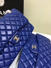 Chanel Jumbo Flap Blue Bag With Silver or gold Hardware 30cm - 2