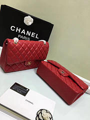 Chanel Jumbo Flap Red Bag With Silver or gold Hardware 30cm - 6