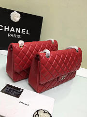 Chanel Jumbo Flap Red Bag With Silver or gold Hardware 30cm - 5