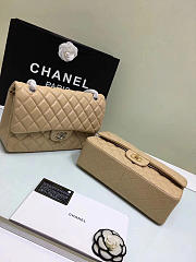Chanel Flap Apricot Bag With Silver or gold Hardware 30cm - 6