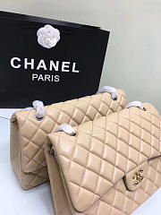 Chanel Flap Apricot Bag With Silver or gold Hardware 30cm - 4
