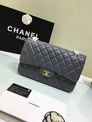 Chanel Jumbo Flap Gray Bag With Silver or gold Hardware 30cm - 2