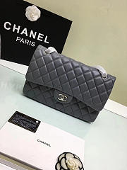 Chanel Jumbo Flap Gray Bag With Silver or gold Hardware 30cm - 6