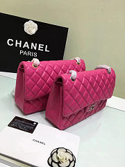 Chanel Jumbo Rose Red Maroon Bag With Silver or gold Hardware 30cm - 5