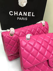 Chanel Jumbo Rose Red Maroon Bag With Silver or gold Hardware 30cm - 4
