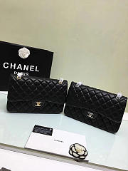 Chanel Jumbo Black Bag With Silver or gold Hardware 30cm - 1