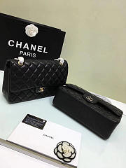 Chanel Jumbo Black Bag With Silver or gold Hardware 30cm - 4