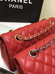 Chanel Double Flap Red Bag with Silver or Glod Hardware 25cm - 6