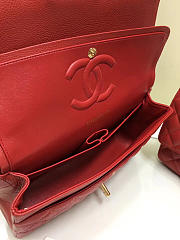 Chanel Double Flap Red Bag with Silver or Glod Hardware 25cm - 3