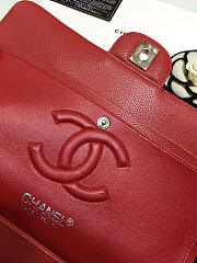 Chanel Double Flap Red Bag with Silver or Glod Hardware 25cm - 2