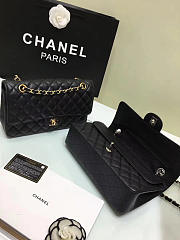 Chanel Double Flap Black Bag with Silver or Glod Hardware 25cm - 5