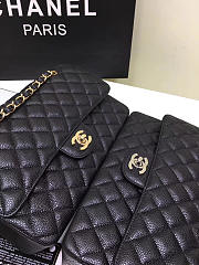 Chanel Double Flap Black Bag with Silver or Glod Hardware 25cm - 4