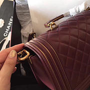 Chanel Boy Bag with Wine Red 25cm - 5
