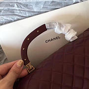Chanel Boy Bag with Wine Red 25cm - 6