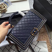 Chanel Boy Bag with Royal Blue 25cm - 1