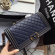 Chanel Boy Bag with Royal Blue 25cm - 5