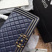 Chanel Boy Bag with Royal Blue 25cm - 2