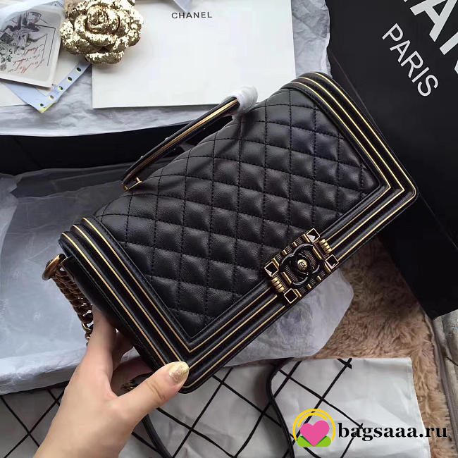 Chanel Boy Bag with Black 25cm - 1