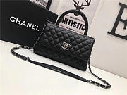 Chanel Coco Black Handle Bag with Silver Hardware - 3