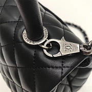 Chanel Coco Black Handle Bag with Silver Hardware - 5