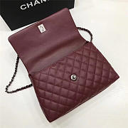 Chanel Coco Wine Red Handle Bag with Silver Hardware - 2