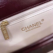 Chanel Flap Bag with purplish red - 4