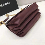 Chanel Flap Bag with purplish red - 3