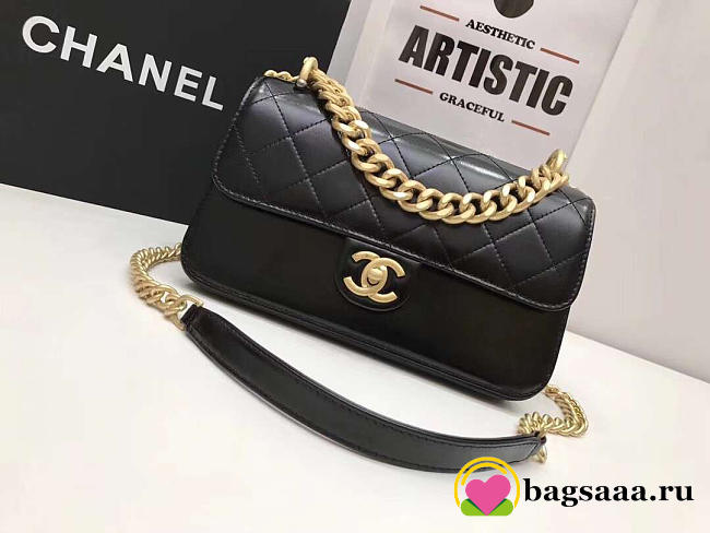 Chanel Flap Bag with Black - 1