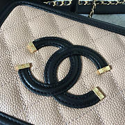 Chanel small Caviar Vanity bag pink and black - 2